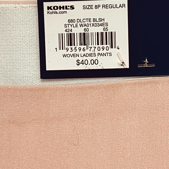 Apt. 9 Capri Pants in Soft Pink 8P women - Picture 4 of 4